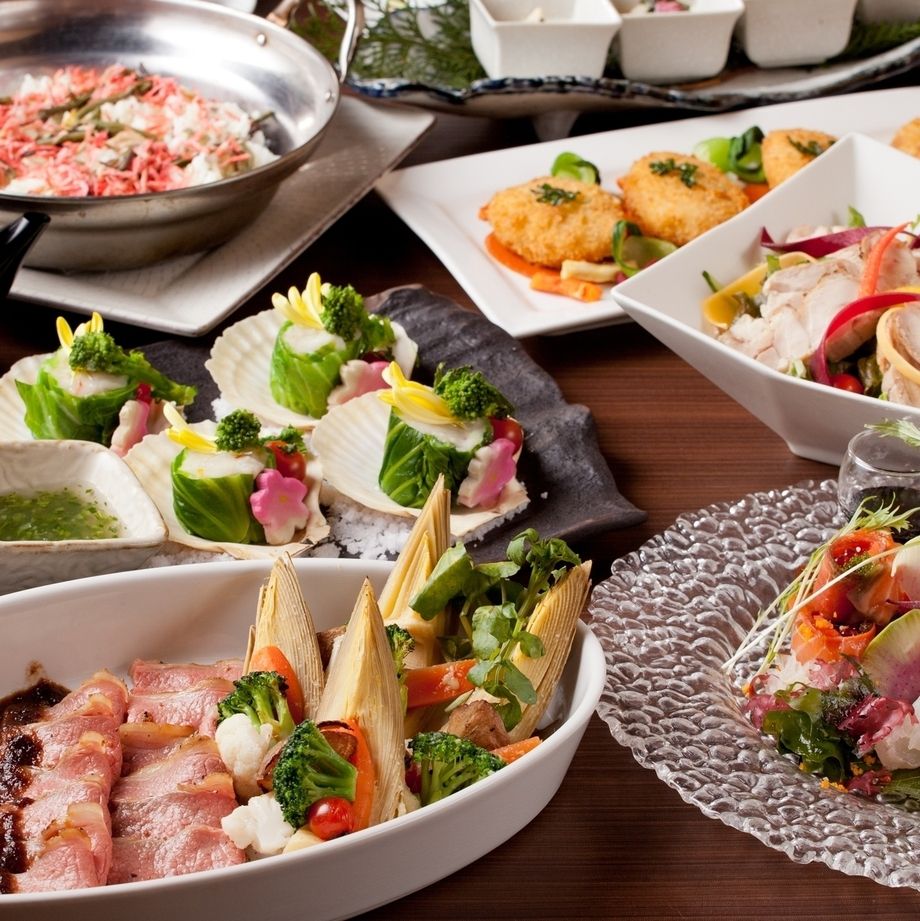 【歓送迎会コース】　９品　３時間プレミアム飲み放題付き　クーポン特価4500円