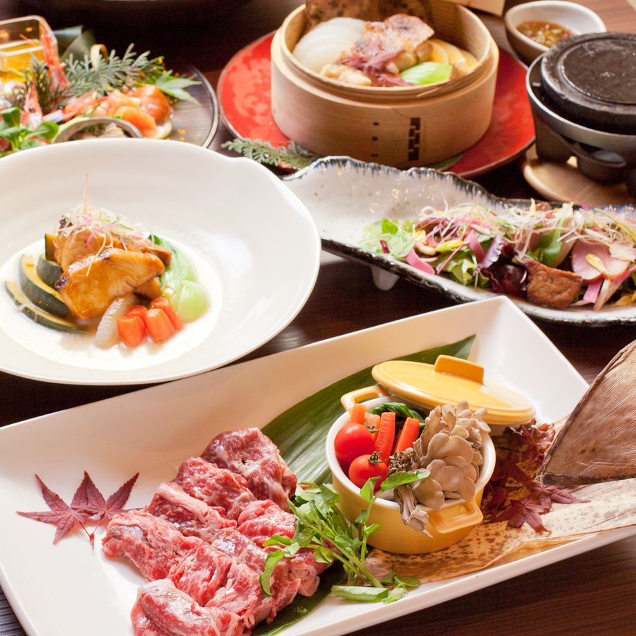 【華コース】　９品　３時間プレミアム飲み放題付き　クーポン特価5000円