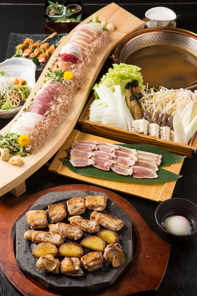 天草大王マロン豚の溶岩焼と水炊きコース（全８品）