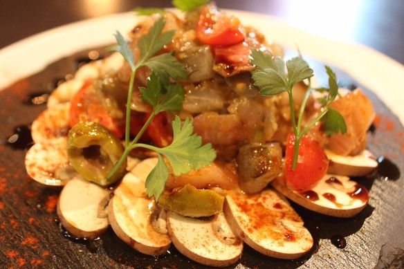 カンパチと天使エビの特製タルタル