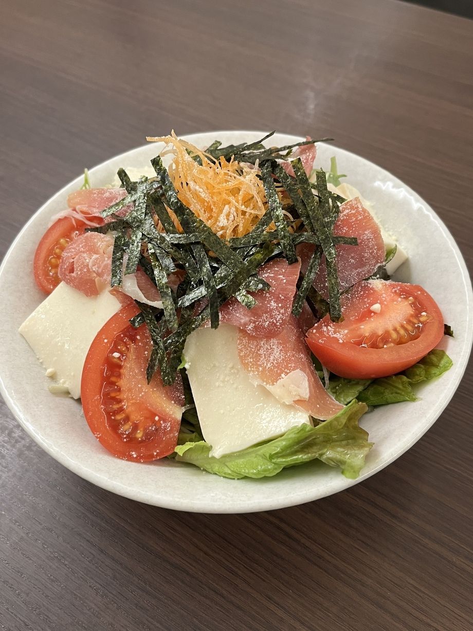 イタリア産生ハムと豆腐の胡麻サラダ