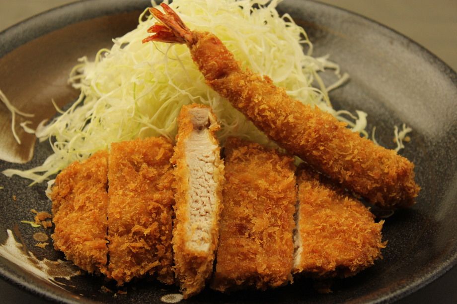 エビフライ＆ロースカツ（サラダバー・ドリンクバー付。セルフでマイ御膳。）