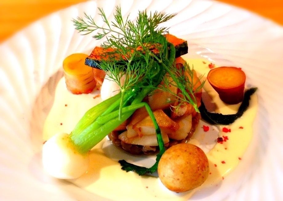 帆立と木の子のソテー 白ワインソース