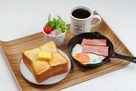 厚切りベーコンエッグ＆トーストセット