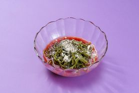 『茶そばの冷製パスタ』