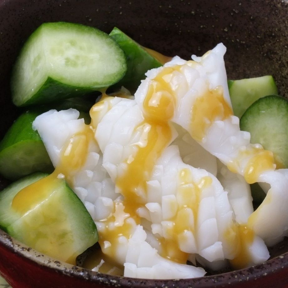 イカとキュウリのさっぱり酢みそ