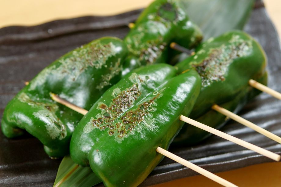 ・串の炭焼き　ピーマン