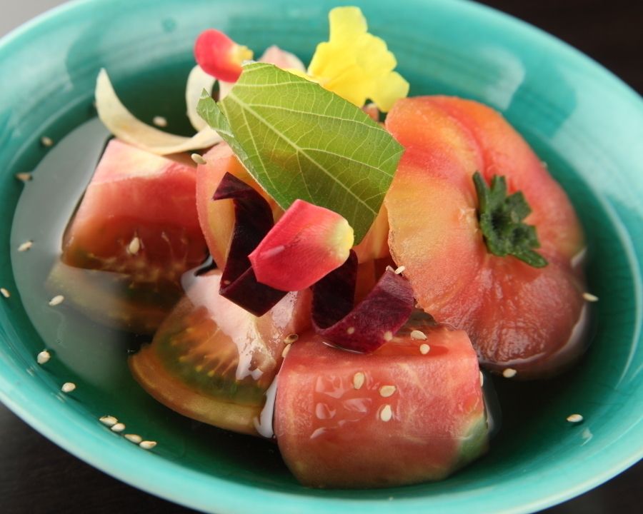冷たいトマトの土佐酢サラダ