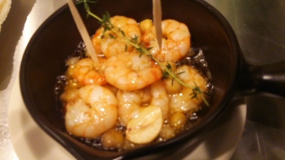 小海老とひよこ豆のアヒージョ