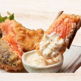 鮭のレアフライ