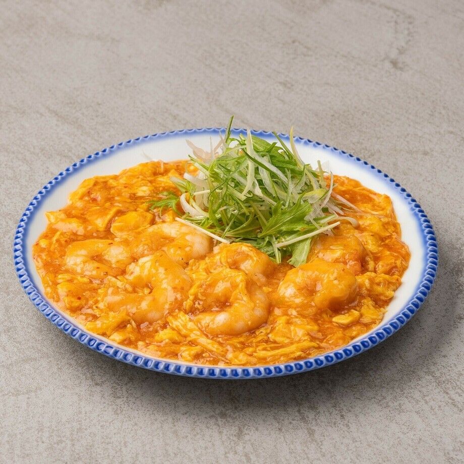 ふわとろたまごのエビチリ