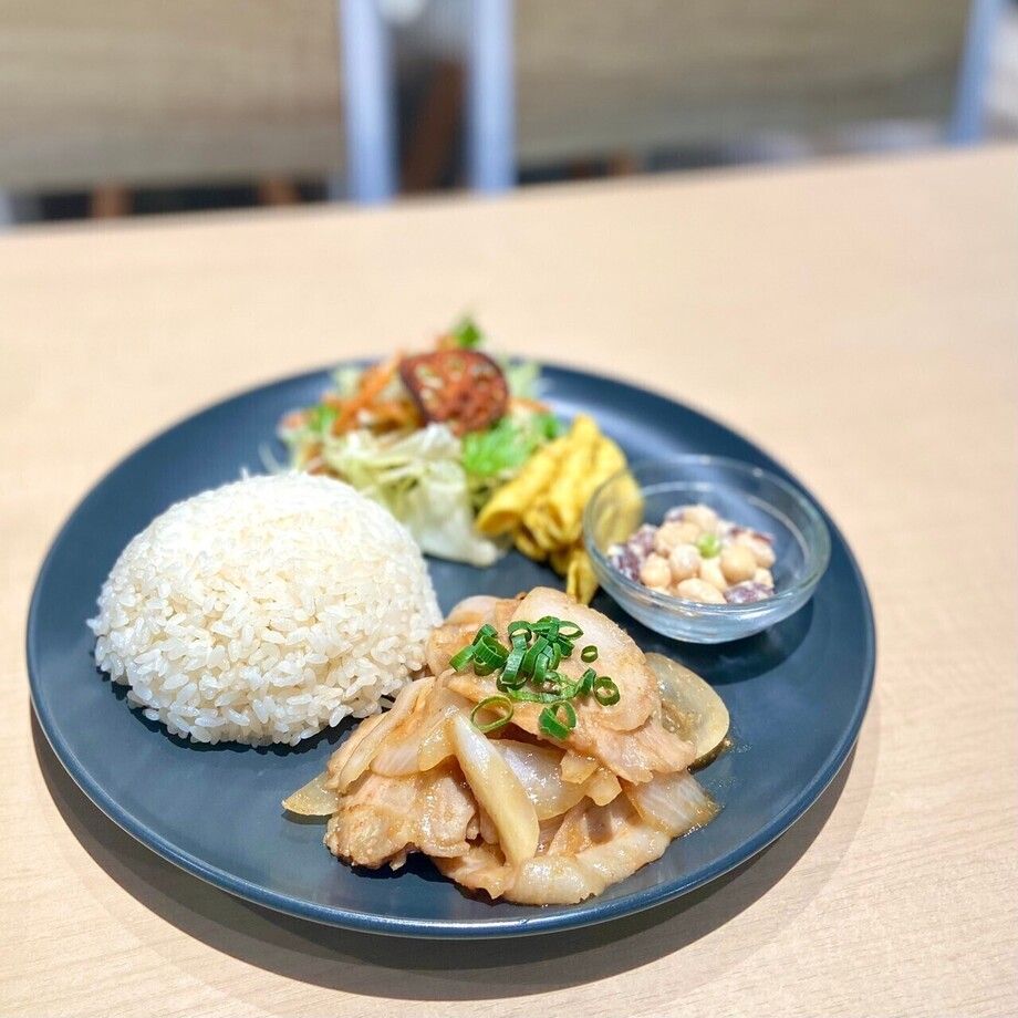 糸島産豚ロース使用　生姜麹香るジンジャーポークプレート【17:00以降も注文OK】