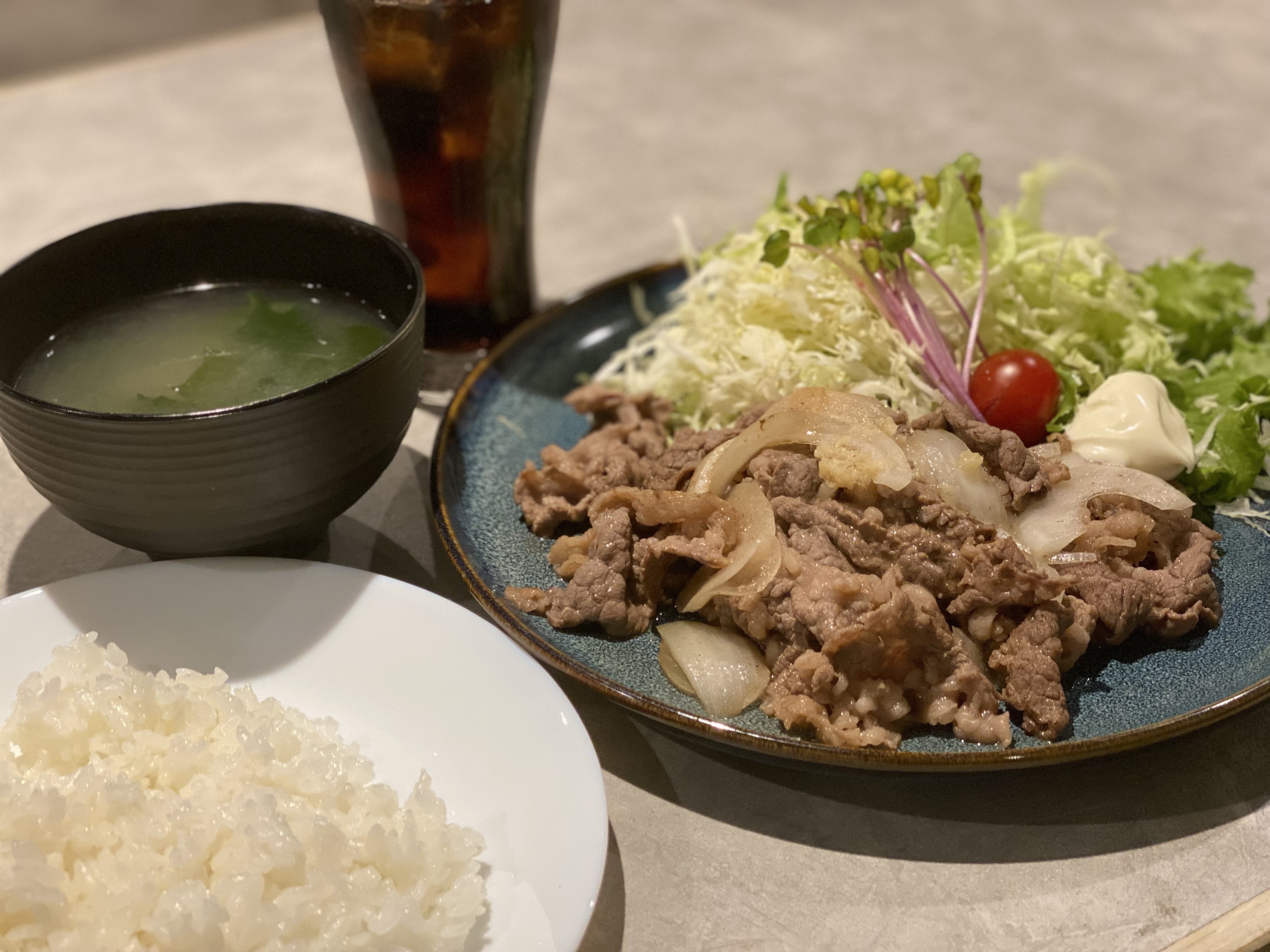 人気の‼️限定5食　ビーフ生姜焼きセット(コシヒカリ新米‼️)