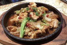 鶏のピリ辛味噌