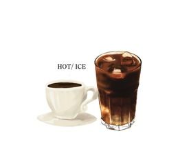 ブラックコーヒー　hot／ice