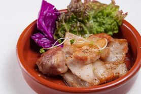 自家製パンチェッタの炙り　濃い旨み