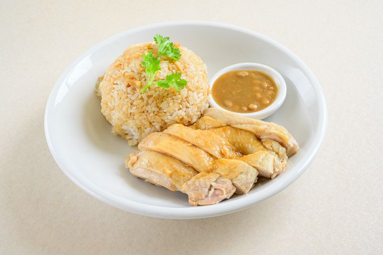 【ディナー】F弁当（カオマンガイ・ライス・サラダ・バーベキュー・漬物）Dinner F Bento 