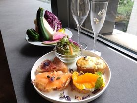 4800円夜カフェセット　ワインorスパークリング 2グラス（それかソフトドリンク2杯）