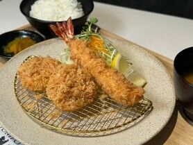ひれかつ・肉巻き海老フライ　定食