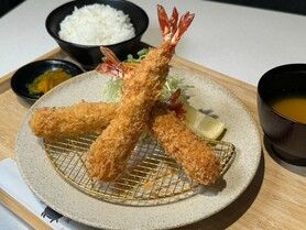 特大肉巻き海老フライ　定食