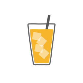 100％　オレンジジュース🍊