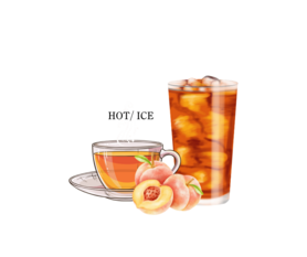 アールグレイ白桃　hot／ice