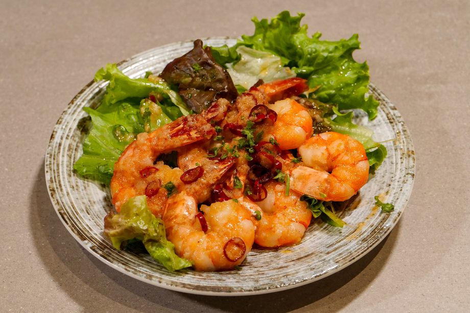 "辛"  やみつきスパイシーガーリックシュリンプ