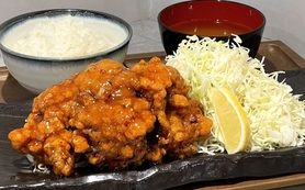 【みそ汁・ご飯付き】甘酢ダレ漁師のからあげ定食(3個)