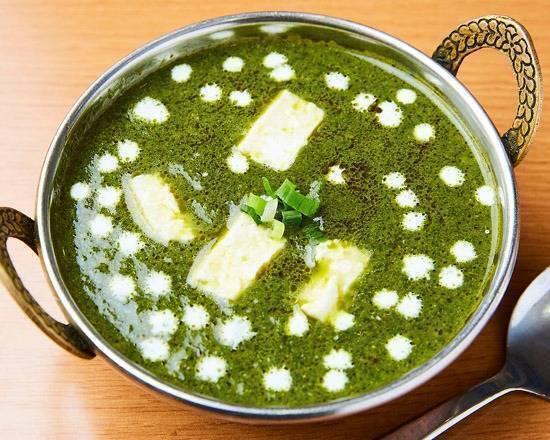 ほうれん草パニールカレー＋ナン又はライスセットSag Paneer Curry　Set