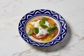 オレンジとモッツァレラのカプレーゼ