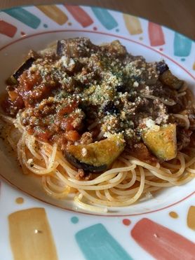 ミートソースのスパゲティ