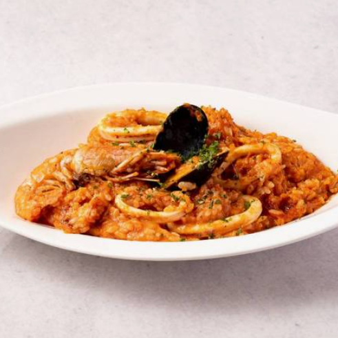 海の幸のトマトリゾット Tomato risotto with seafood