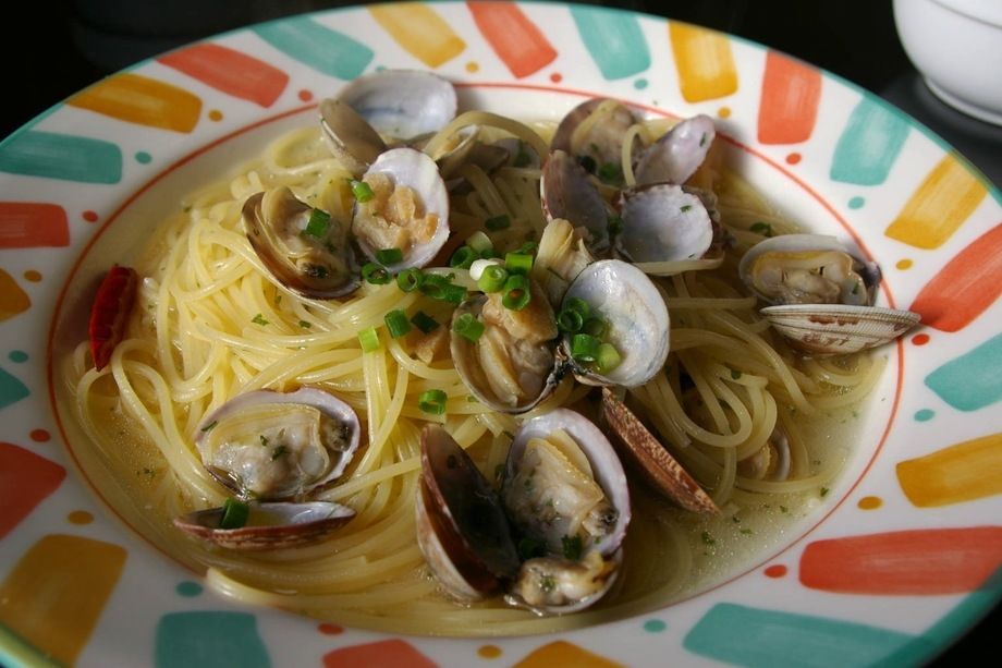 ボンゴレビアンコのスパゲティ