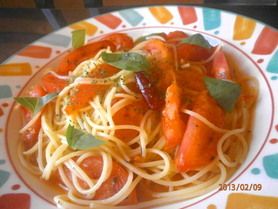 フレッシュトマトのスパゲティ