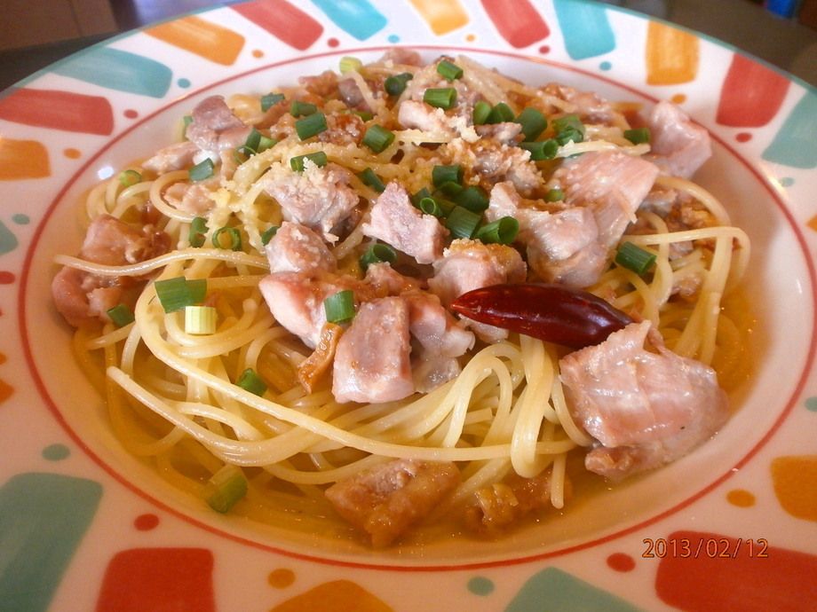 チキンのスパゲティ