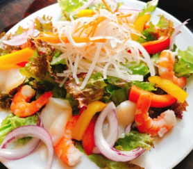 エビとホタテのエイジアンサラダ