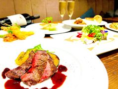 【イタリアンコースC・9品】和牛モモ肉ロースト・ウニのトマトクリームソースパスタなど