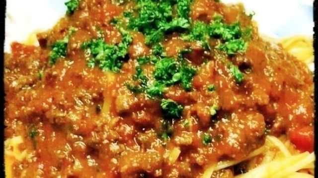 おとなのミートソーススパゲッティ