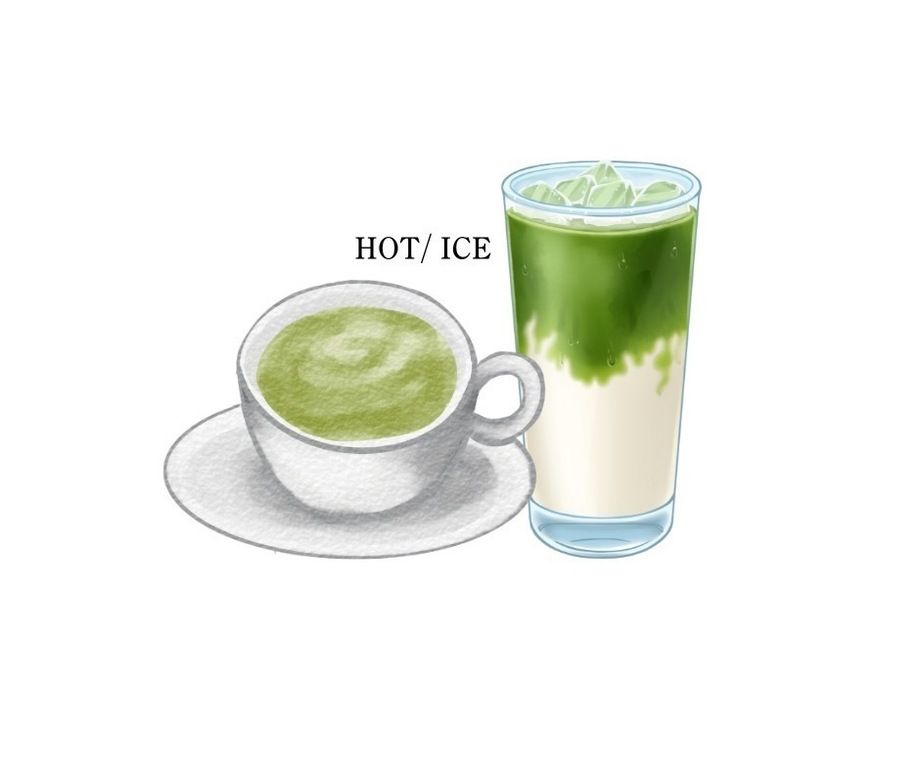 抹茶ラテ　hot／ice