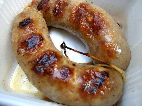 当店手作り　ハーブの入った本格サルシッチャと粒マスタード