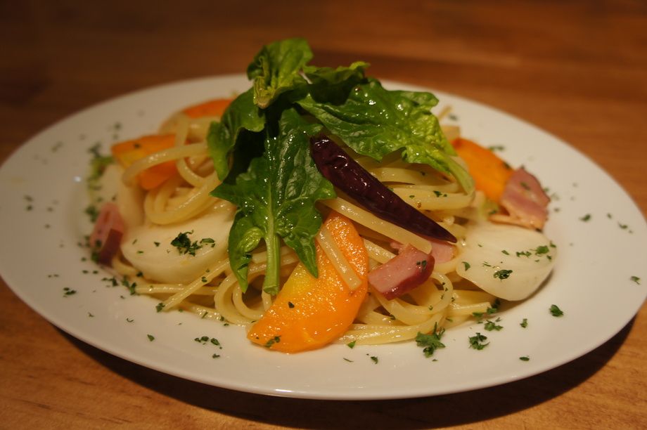 東京野菜のペペロンチーノ