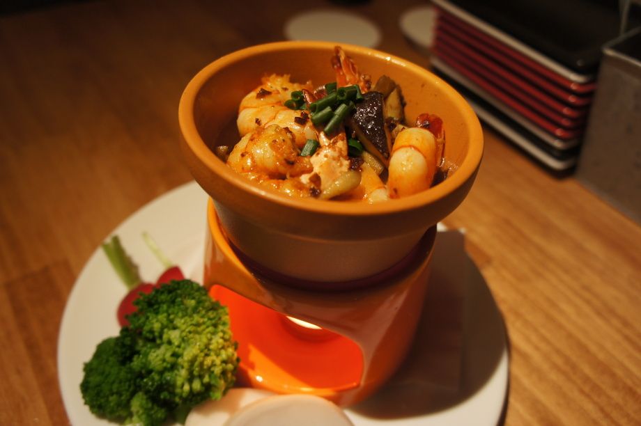 東京野菜と海老と茸のアヒージョ