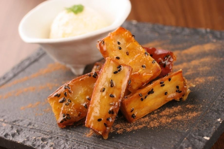 手作り大学芋バニラアイス添え