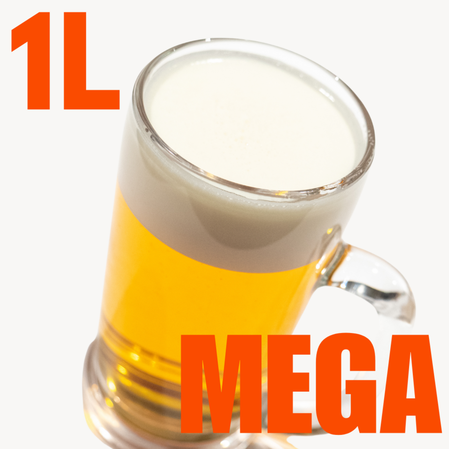 1Lメガジョッキ キリン一番搾り」｜サケリスト うめきたのメニュー｜居酒屋