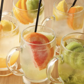 🥝凍結フルーツ入り飾りサワー🍓