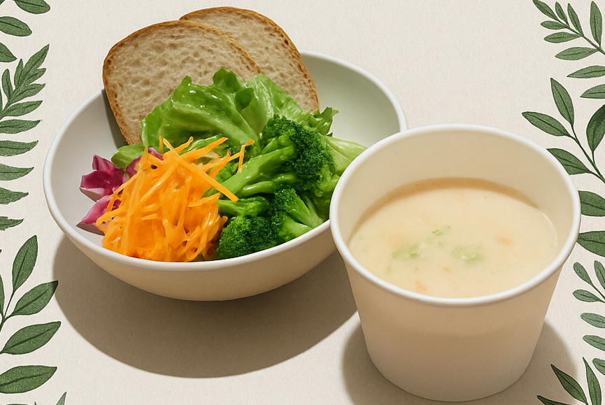 【朝食にピッタリ!】サラダ&スープセットB
