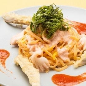 明太クリームパスタ