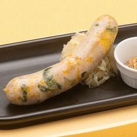 ほうれん草とチェダーチーズのソーセージ