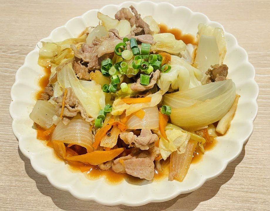 ジンギスカン風🔥ラム肉炒め🔥