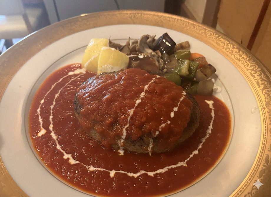 手ごねハンバーグ〈トマトソース〉